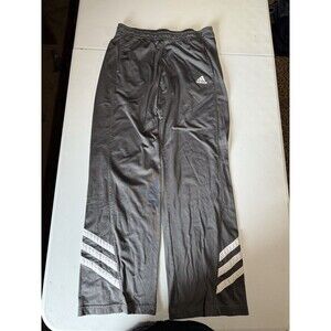 Adidas Pants Mens Medium Track Athletic Three Stripes Drawstring Polyester